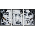 thumbnail image 1 of wall26 Framed Canvas Print Wall Art Set Spray Paint Geometric Brick Faces Graffiti &amp; Street Art Comic Book Illustrations Modern Art Urban Portrait for Living Room, Bedroom, Office - 16"x24&q, 1 of 5