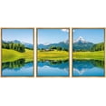 thumbnail image 1 of wall26 Framed Canvas Print Wall Art Set Springtime Green Mountain Range Field Nature Wilderness Photography Realism Decorative Landscape Colorful for Living Room, Bedroom, Office - 24"x36"x, 1 of 5