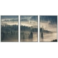 thumbnail image 1 of wall26 Framed Canvas Print Wall Art Set Sunlight Over Fir Tree Forest in Misty Valley Nature Wilderness Photography Realism Rustic Colorful for Living Room, Bedroom, Office - 16"x24"x3 Whit, 1 of 5