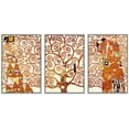 thumbnail image 1 of wall26 Framed Canvas Print Wall Art Set Tree of Life by Gustav Klimt Cultural Historic Oil Painting Fine Art Reproduction Scenic Colorful for Living Room, Bedroom, Office - 24"x36"x3 White, 1 of 5