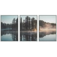 thumbnail image 1 of wall26 Framed Canvas Print Wall Art Set Trees with Misty Lake Reflection Nature Wilderness Photography Realism Contemporary Expressive Multicolor for Living Room, Bedroom, Office - 16"x24"x, 1 of 5