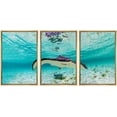 thumbnail image 1 of wall26 Framed Canvas Print Wall Art Set Tropical Island Ocean Underwater Stingray Nature Animals Photography Realism Rustic Landscape Colorful for Living Room, Bedroom, Office - 16"x24"x3 N, 1 of 5