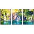 thumbnail image 1 of wall26 Framed Canvas Print Wall Art Set Vibrant Lake Forest Waterfall Rapids Nature Wilderness Photography Realism Decorative Landscape Colorful for Living Room, Bedroom, Office - 24"x36"x3, 1 of 5