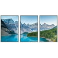 thumbnail image 1 of wall26 Framed Canvas Print Wall Art Set Vibrant Mountain Range Forest Valley Nature Wilderness Photography Realism Decorative Landscape Colorful for Living Room, Bedroom, Office - 24"x36"x3, 1 of 5
