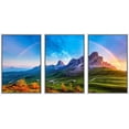 thumbnail image 1 of wall26 Framed Canvas Print Wall Art Set Vibrant Rainbow Mountain Range Valley Nature Wilderness Photography Realism Decorative Landscape Colorful for Living Room, Bedroom, Office - 24"x36"x, 1 of 5