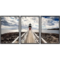 wall26 Framed Canvas Print Wall Art Set White Pebbles on Italian Beach Shore Nature Wilderness Photography Realism Rustic Colorful Travel Ultra for Living Room, Bedroom, Office - 16"x24"x3