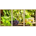 thumbnail image 1 of wall26 Framed Canvas Print Wall Art Set White Wine Glass Cheese Board &amp; Grapes Drinks &amp; Cocktails Food Photography Realism Decorative Contemporary for Living Room, Bedroom, Office - 24"x, 1 of 5