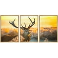 thumbnail image 1 of wall26 Framed Canvas Print Wall Art Set Wild Desert Brush Forest Landscape Brown Deer Stag Animals Nature Photography Realism Decorative Colorful for Living Room, Bedroom, Office - 16"x24"x, 1 of 5