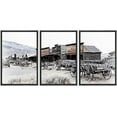 thumbnail image 1 of wall26 Framed Canvas Print Wall Art Set Wild West Texas Wooden Wagons Nature Wilderness Photography Realism Rustic Scenic Relax/Calm Multicolor for Living Room, Bedroom, Office - 16"x24"x3, 1 of 5
