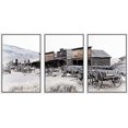 thumbnail image 1 of wall26 Framed Canvas Print Wall Art Set Wild West Texas Wooden Wagons Nature Wilderness Photography Realism Rustic Scenic Relax/Calm Multicolor for Living Room, Bedroom, Office - 24"x36"x3, 1 of 5