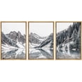 thumbnail image 1 of wall26 Framed Canvas Print Wall Art Set Winter Snow Mountain Range Tree Forest Nature Wilderness Photography Realism Decorative Landscape Colorful for Living Room, Bedroom, Office - 24"x36", 1 of 5