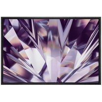 wall26 Framed Canvas Print Wall Art Sparkling Diamond Crystal Gemstone Landscape Nature Wilderness Digital Art Realism Decorative Close Up Colorful for Living Room, Bedroom, Office - 24"x36"