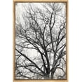 thumbnail image 1 of wall26 Framed Canvas Print Wall Art Top of Black &amp; White Tree with Grunge Background Floral Nature Illustrations Modern Art Rustic Dramatic for Living Room, Bedroom, Office - 16"x24" Na, 1 of 5