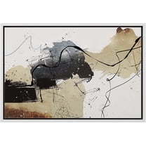 wall26 Framed Canvas Print Wall Art Urban Grunge Graffiti Paint Strokes Abstract Shapes Illustrations Modern Art Decorative Bohemian Multicolor for Living Room, Bedroom, Office - 16"x24" WH