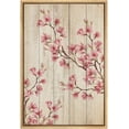 thumbnail image 1 of wall26 Framed Canvas Print Wall Art Vintage Wood Panel Cherry Blossoms Nature Wilderness Illustrations Modern Art Decorative Rustic Relax/Calm for Living Room, Bedroom, Office - 24"x36" Nat, 1 of 5
