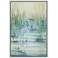 thumbnail image 1 of wall26 Framed Canvas Print Wall Art Watercolor Pastel Swamp Crane Bird Nature Wilderness Illustrations Modern Art Decorative Rustic Relax/Calm for Living Room, Bedroom, Office - 16"x24" Whi, 1 of 5