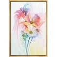 thumbnail image 1 of wall26 Framed Canvas Print Wall Art Watercolor Rainbow Effect Daisy &amp; Lily Bunch Floral Botanical Illustrations Modern Art Rustic Scenic Colorful for Living Room, Bedroom, Office - 24"x36&qu, 1 of 5