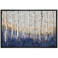 thumbnail image 1 of wall26 Framed Canvas Print Wall Art White Birch Tree with Blue Forest Nature Wilderness Illustrations Realism Rustic Scenic Colorful Multicolor for Living Room, Bedroom, Office - 16"x24" Bl, 1 of 5