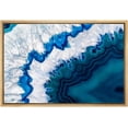 thumbnail image 1 of wall26 Framed Canvas Print Wall Art White Blue Teal Crystal Gemstone Landscape Nature Wilderness Digital Art Realism Decorative Close Up Colorful for Living Room, Bedroom, Office - 24"x36", 1 of 5