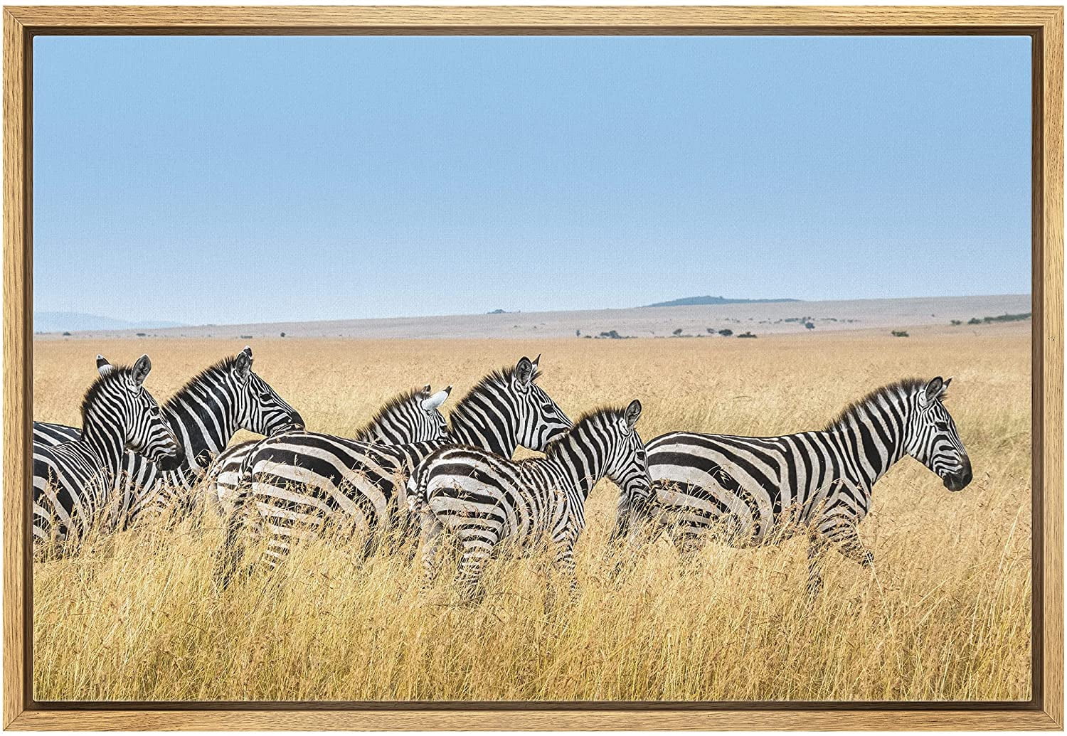 wall26 Framed Canvas Print Wall Art Wild African Safari Jungle Savanna ...