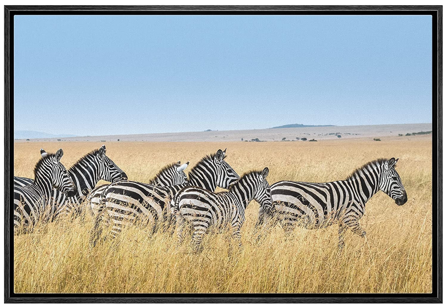 wall26 Framed Canvas Print Wall Art Wild African Safari Jungle Savanna ...