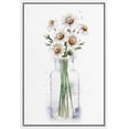 thumbnail image 1 of wall26 Framed Canvas Wall Art A Bouquet of White Daisies Flower in a Glass Botanical Plants Watercolor Abstract Modern Relax/Calm Pastel for Living Room, Bedroom, Office - 16x24 inches, 1 of 4