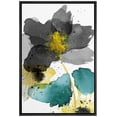 thumbnail image 1 of wall26 Framed Canvas Wall Art Large Black and Yellow Flowers Floral Plants Watercolor Abstract Contemporary Expressive for Living Room, Bedroom, Office - 24x36 inches, 1 of 4