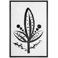 thumbnail image 1 of wall26 Framed Canvas Wall Art Leaves with Vein Detail Drawing Geometric Patterns Block Print Abstract Contemporary Expressive Black and White for Living Room, Bedroom, Office - 24x36 inches, 1 of 4