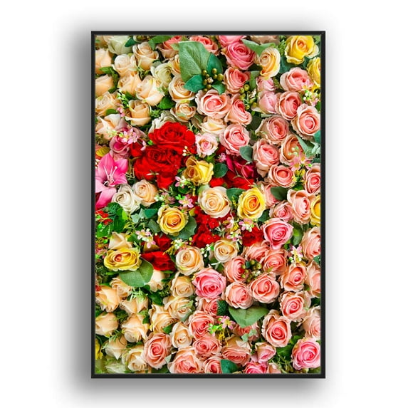 wall26 Framed Canvas Wall Art for Living Room, Bedroom Beautiful Flower Elegant Rose Theme Canvas Prints for Home Decoration Ready to Hang - 24x36 inches