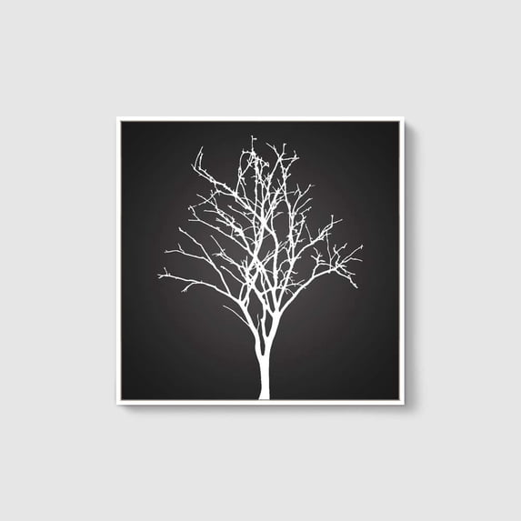 wall26 Framed Canvas Wall Art for Living Room, Bedroom Abstract Trees Canvas Prints for Home Decoration Ready to Hang - 24x24 inches