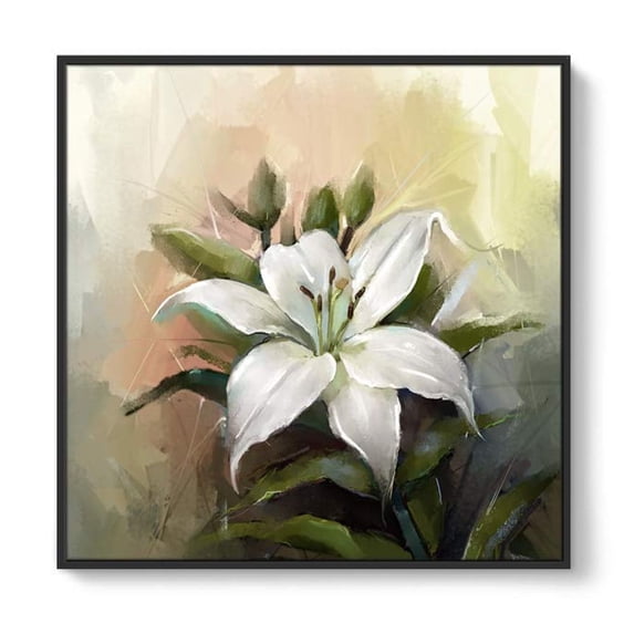 wall26 Framed Canvas Wall Art for Living Room, Bedroom Flowers Canvas Prints for Home Decoration Ready to Hang - 24x36 inches - 24x24 inches