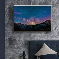 wall26 Framed Canvas Wall Art for Living Room, Bedroom Glitter Skies against Mountains Canvas Prints for Home Decoration Ready to Hang - 24x36 inches