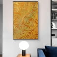 thumbnail image 1 of wall26 Framed Canvas Wall Art for Living Room, Bedroom Gold Swirl Abstract Painting II Canvas Prints for Home Decoration Ready to Hang - 24x36 inches, 1 of 4