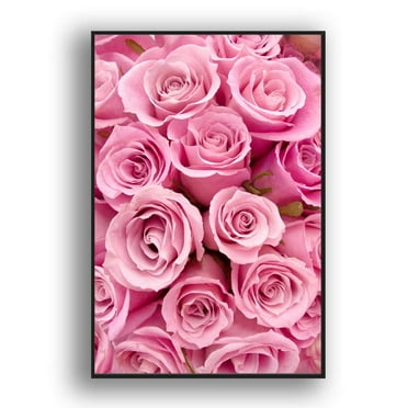 wall26 Framed Canvas Wall Art for Living Room, Bedroom Rose Closeup I Canvas Prints for Home Decoration Ready to Hang - 16x24 inches