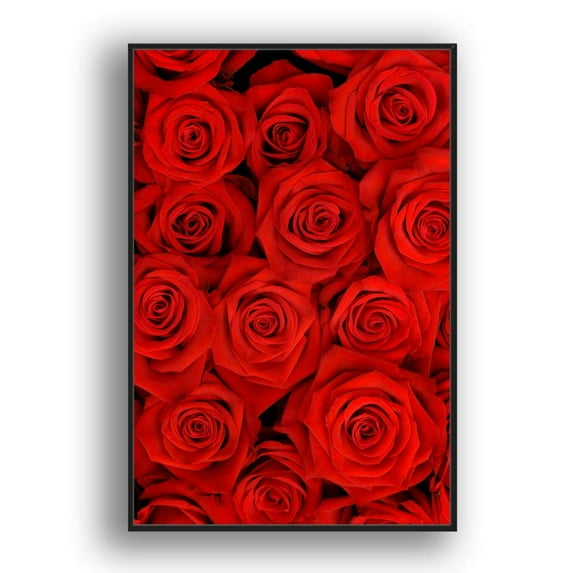 wall26 Framed Canvas Wall Art for Living Room, Bedroom Rose Closeup VI Canvas Prints for Home Decoration Ready to Hang - 24x36 inches
