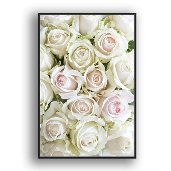 wall26 Framed Canvas Wall Art for Living Room, Bedroom Rose Closeup XII Canvas Prints for Home Decoration Ready to Hang - 16x24 inches