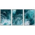 thumbnail image 1 of wall26 Framed Wall Art Print Set Aerial View of Dark Ocean Waves Nature Wilderness Photography Modern Art Beach Nautical Colorful for Living Room, Bedroom, Office - 24"x36"x3 WHITE, 1 of 5