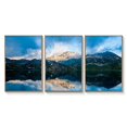 thumbnail image 1 of wall26 Framed Wall Art Print Set Blue Cloud &amp; Mountain Lake Reflection Nature Wilderness Photography Realism Rustic Colorful Multicolor Ultra for Living Room, Bedroom, Office - 16"x24"x, 1 of 4