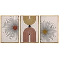 thumbnail image 1 of wall26 Framed Wall Art Print Set Boho Brown and Yellow Shining Sun and Polygons Abstract Shapes Illustrations Modern Art Boho Colorful Multicolor for Living Room, Bedroom, Office - 16"x24"x, 1 of 5