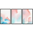 thumbnail image 1 of wall26 Framed Wall Art Print Set Watercolor Pastel Orange &amp; Blue Ink Blots Abstract Shapes Illustrations Modern Art Chic Colorful Multicolor Neon for Living Room, Bedroom, Office - 24"x36&qu, 1 of 5