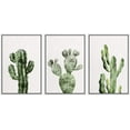 thumbnail image 1 of wall26 Framed Wall Art Print Set Watercolor Southwestern Desert Cactus Nature Wilderness Illustrations Modern Art Rustic Scenic Colorful for Living Room, Bedroom, Office Natural - 24"x36"x3, 1 of 5