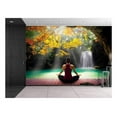 thumbnail image 1 of wall26 - Girl Meditating on a Bridge Under a Tree Looking Over a Waterfall - Wall Mural, Removable Sticker, Home Decor - 66x96 inches, 1 of 6