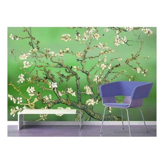 wall26 - Green Almond Blossom by Vincent Van Gogh - Wall Mural, Removable Sticker, Home Decor - 100x144 inches