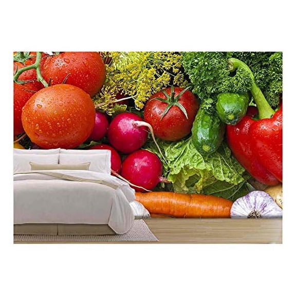 wall26 - Group of Vegetables Closeup View - Canvas Art Wall Decor - 100"x144"