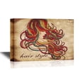 thumbnail image 1 of wall26 - Hair Style Canvas Wall Art - Woman with Long Curly Hair - Gallery Wrap Barber Shop Wall Decoration | Ready to Hang - 24x36 inches, 1 of 3