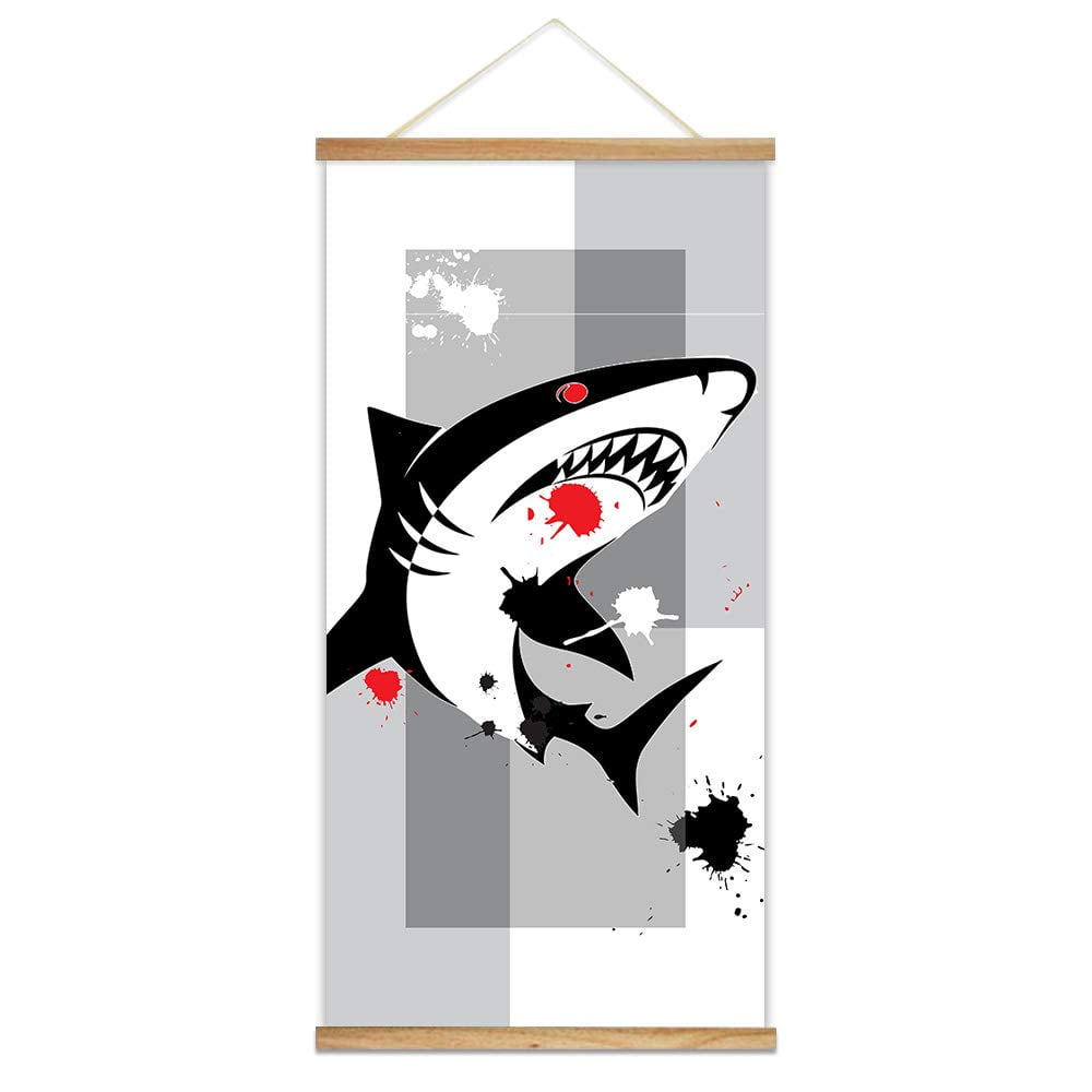 wall26 Hanging Poster with NO Mangetic Wood Frames Ink Abstract Animals