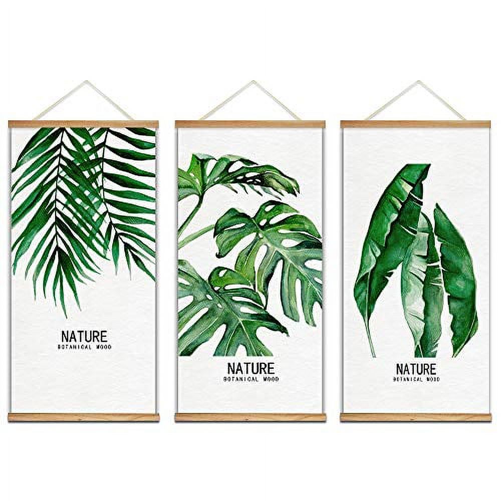 wall26 Hanging Poster with Wood Frames Beautiful Green Plants Home Wall