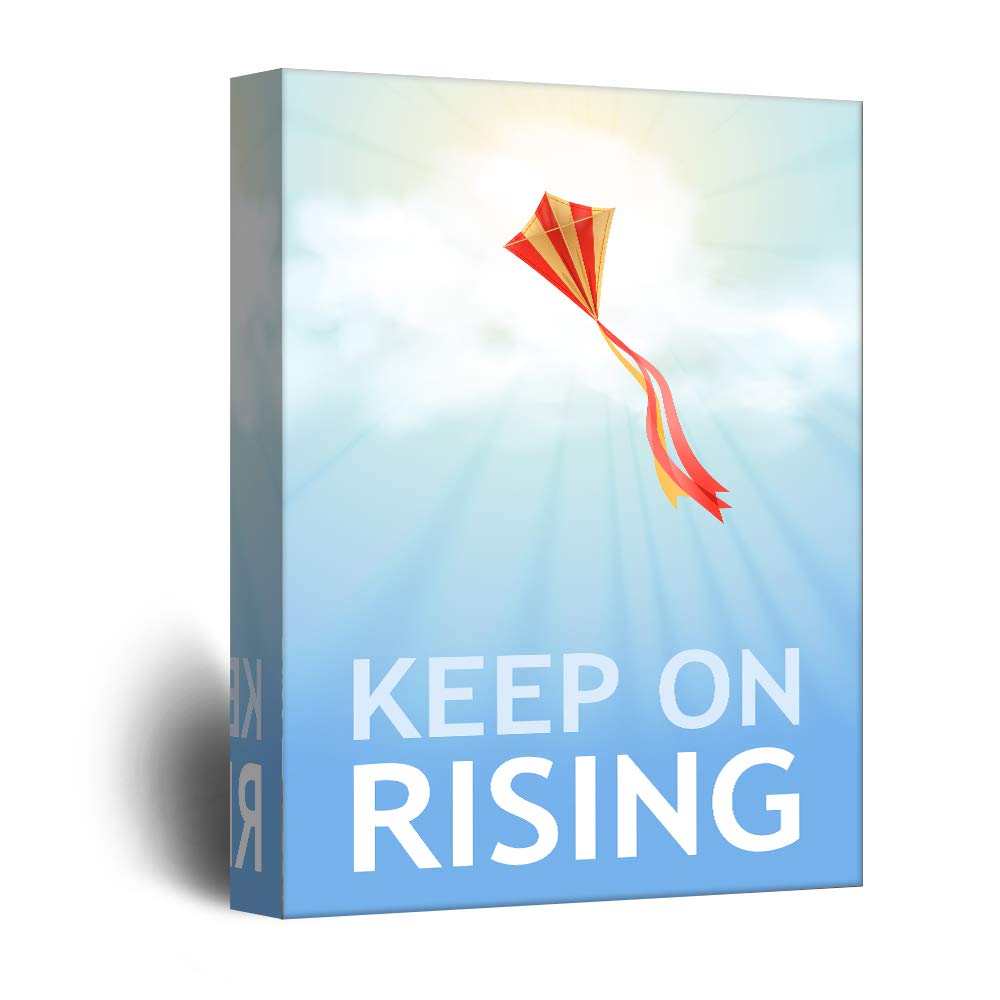 wall26 Inspirational Quotes Canvas Wall Art Keep on Rising Giclee