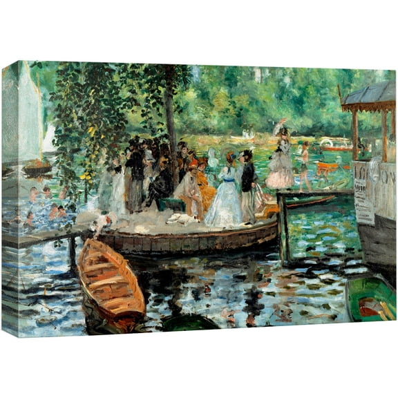 wall26 - La Grenouillere by Pierre-Auguste Renoir - Canvas Print Wall Art Famous Oil Painting Reproduction - 24" x 36"