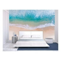 wall26 - Large Wall Mural - Clear Water and White Bubbles on The Tropical Beach | Self-Adhesive Vinyl Wallpaper/Removable Modern Wall Decor - 100x144 inches